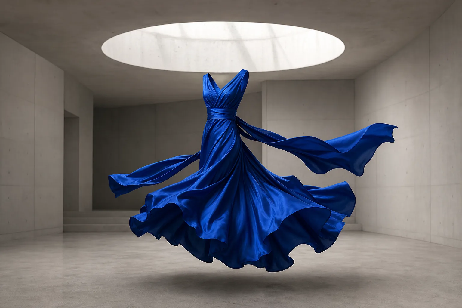 Input image for Cobalt silk in motion